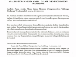 Analisis Peran Media Massa dalam Mempromosikan Olahraga Tradisional